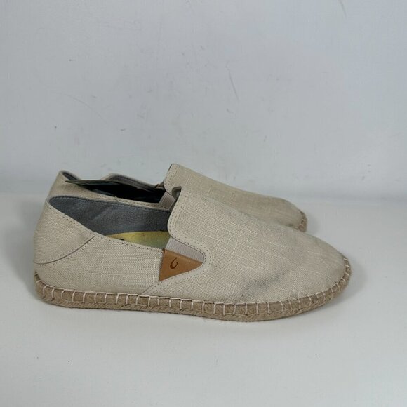 NWT OLUKAI Women's Kaula Pa'a Kapa Linen Espadrilles - 9.5 - Tapa - Picture 5 of 11